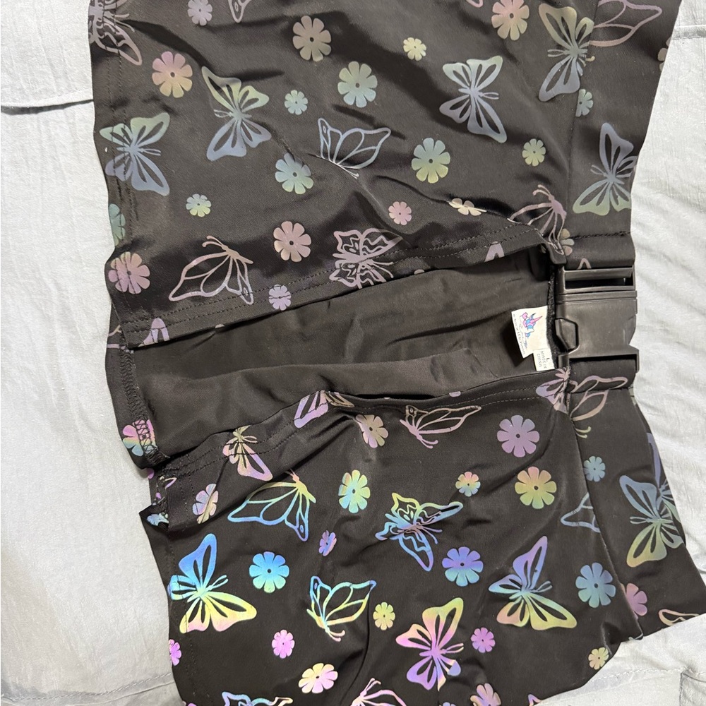 iHeartRaves Black Holographic Set with Multicolor Butterfly Design - Picture 4 of 6
